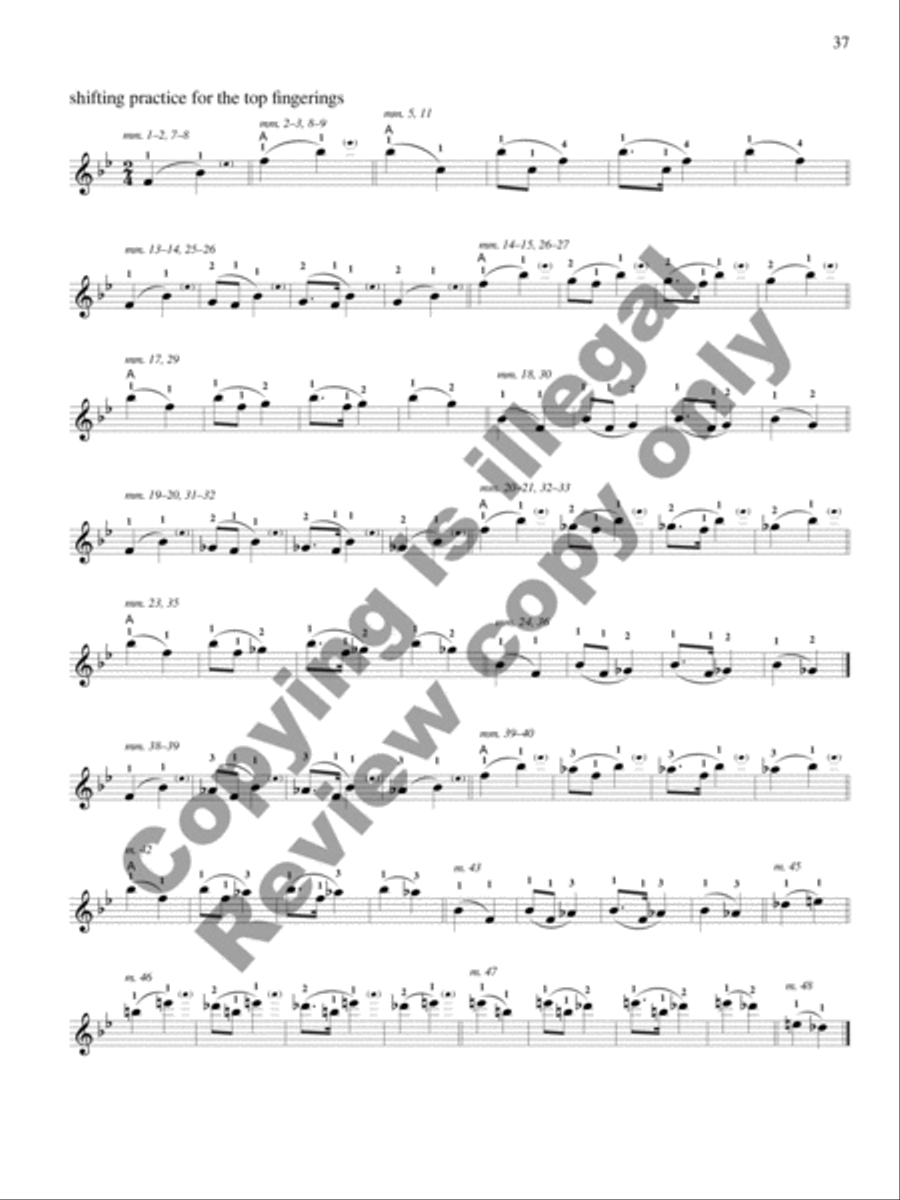 Scales and Arpeggios with Shifting Practice: Violin Violin scores gallery preview page 12