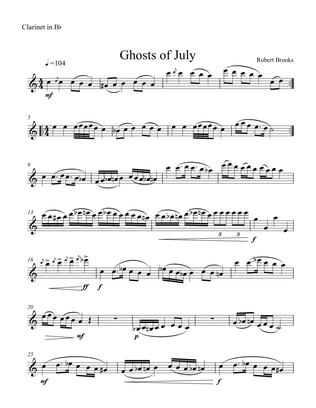 Ghosts of July for Clarinet and Piano