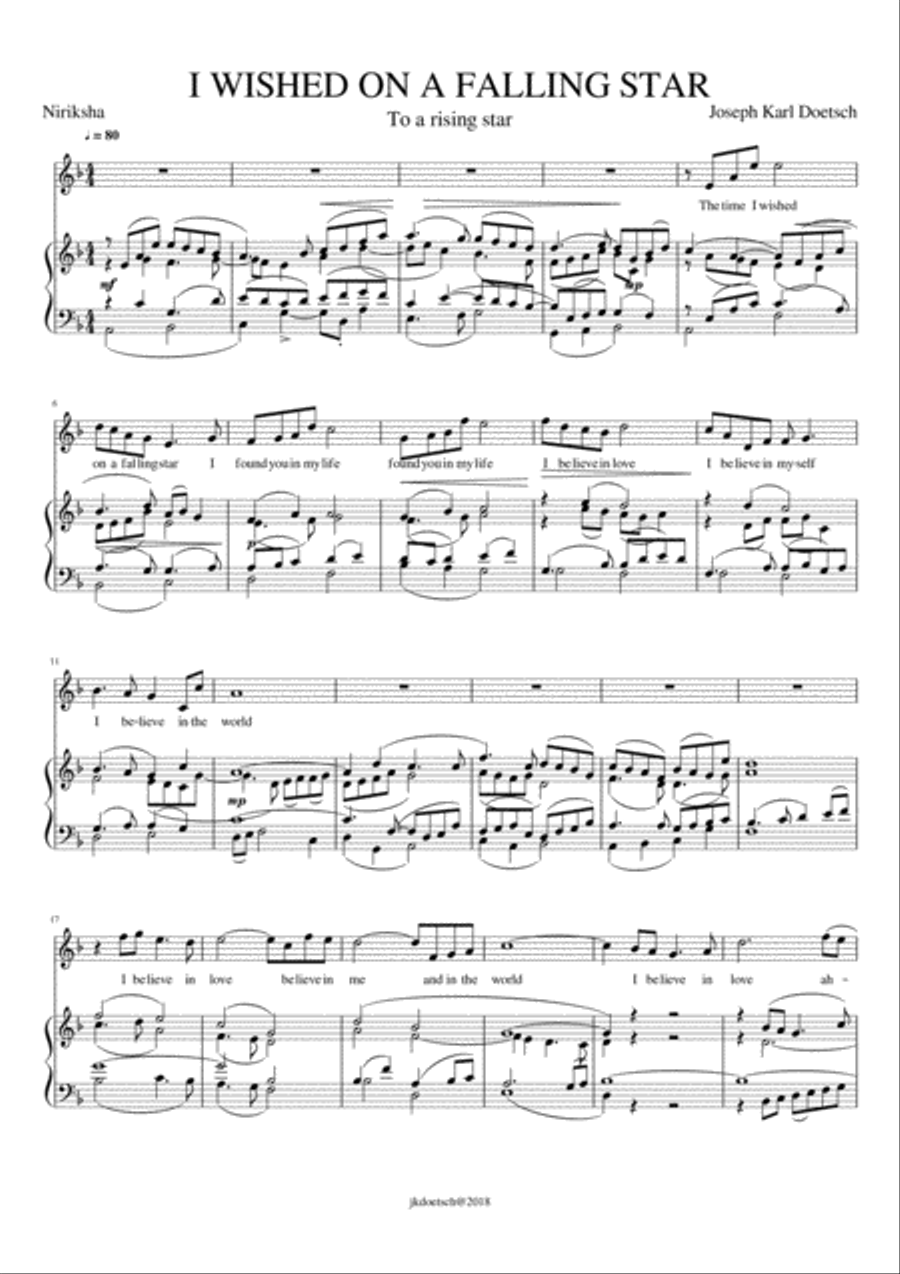 I WISHED ON A FALLING STAR Voice scores gallery preview page 1