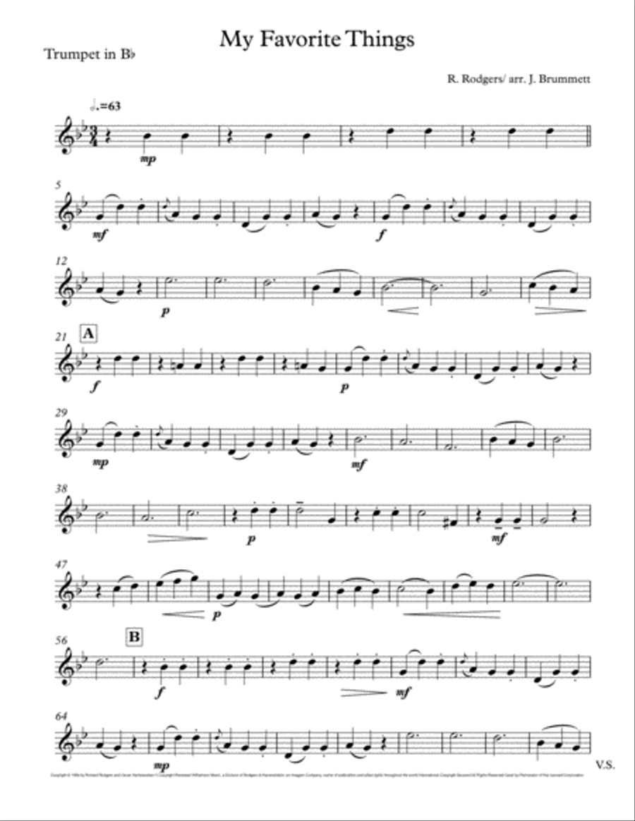 My Favorite Things Brass Ensemble scores gallery preview page 1
