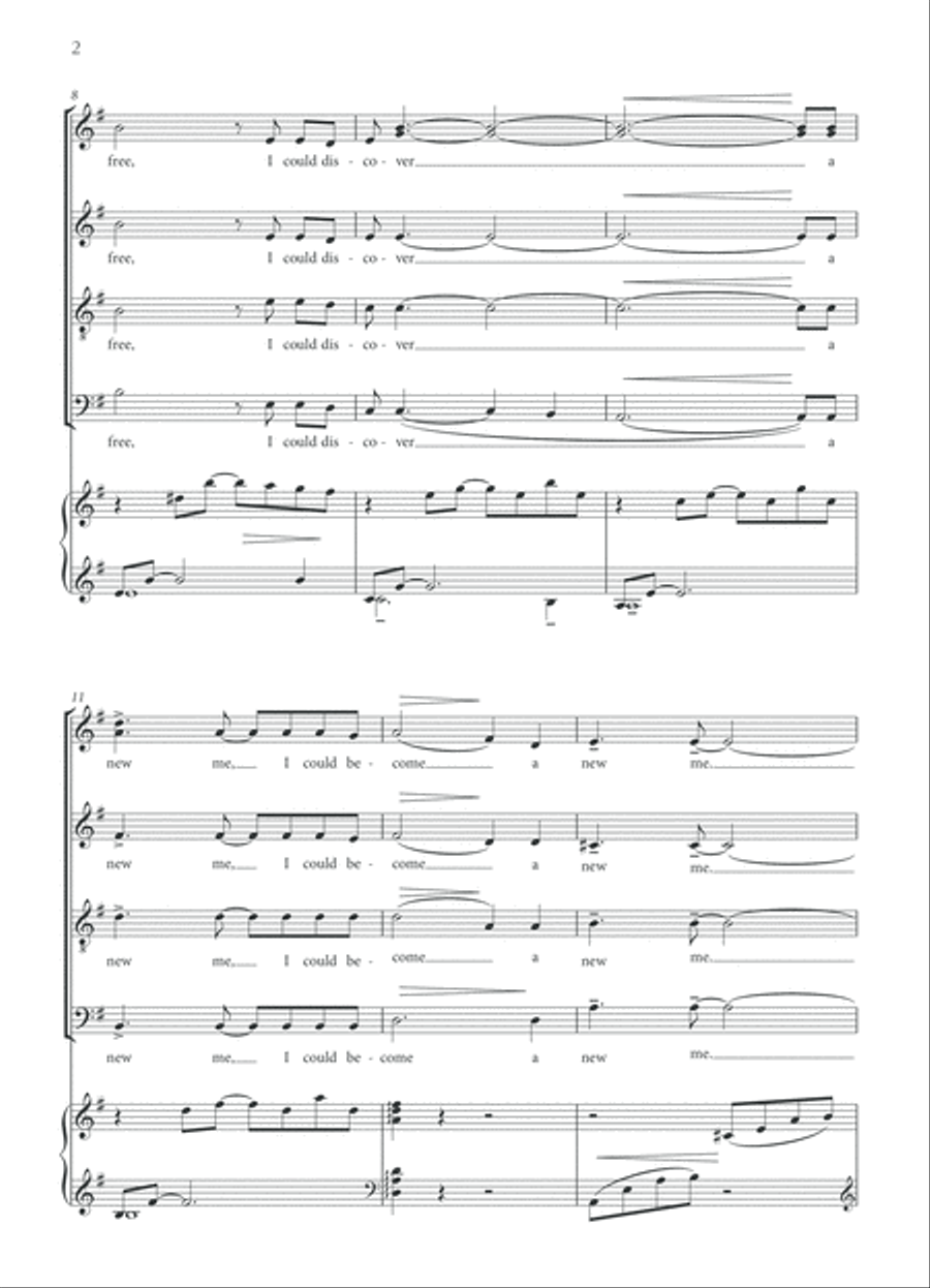 If I open the door for SATB Choir 4-Part scores gallery preview page 4