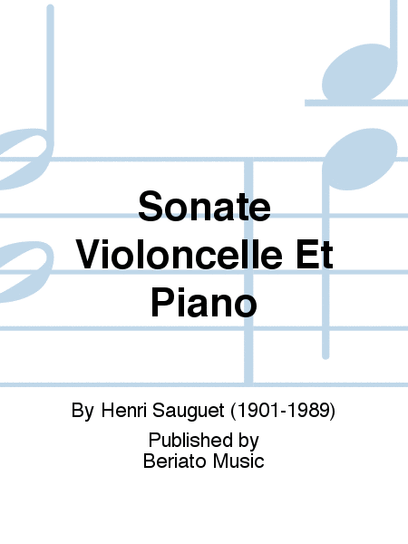 Sonate Violoncelle Et Piano