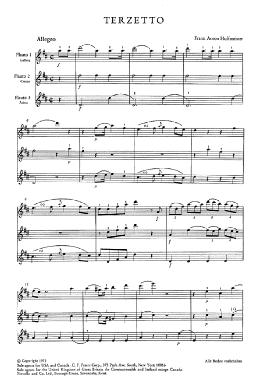 Terzetto Flute Trio scores gallery preview page 1