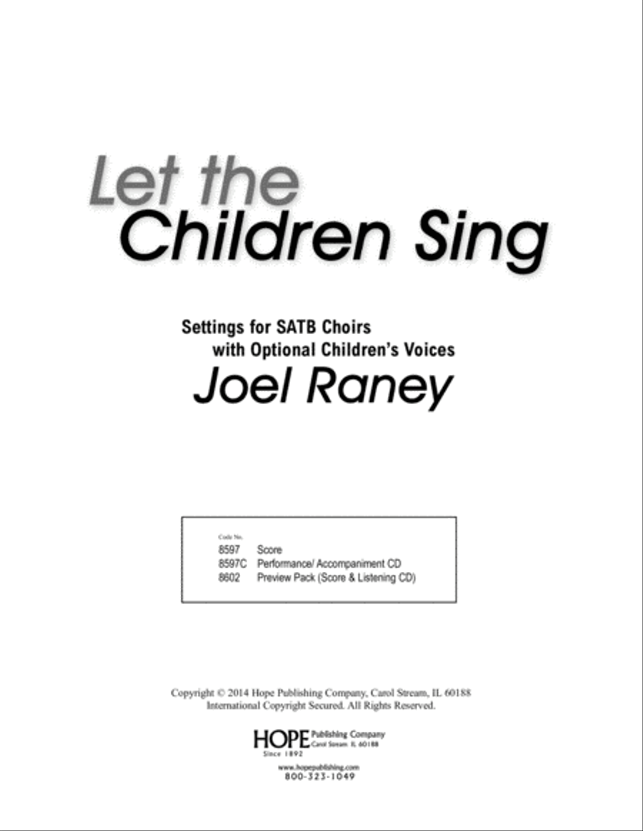 Let the Children Sing 4-Part scores gallery preview page 3