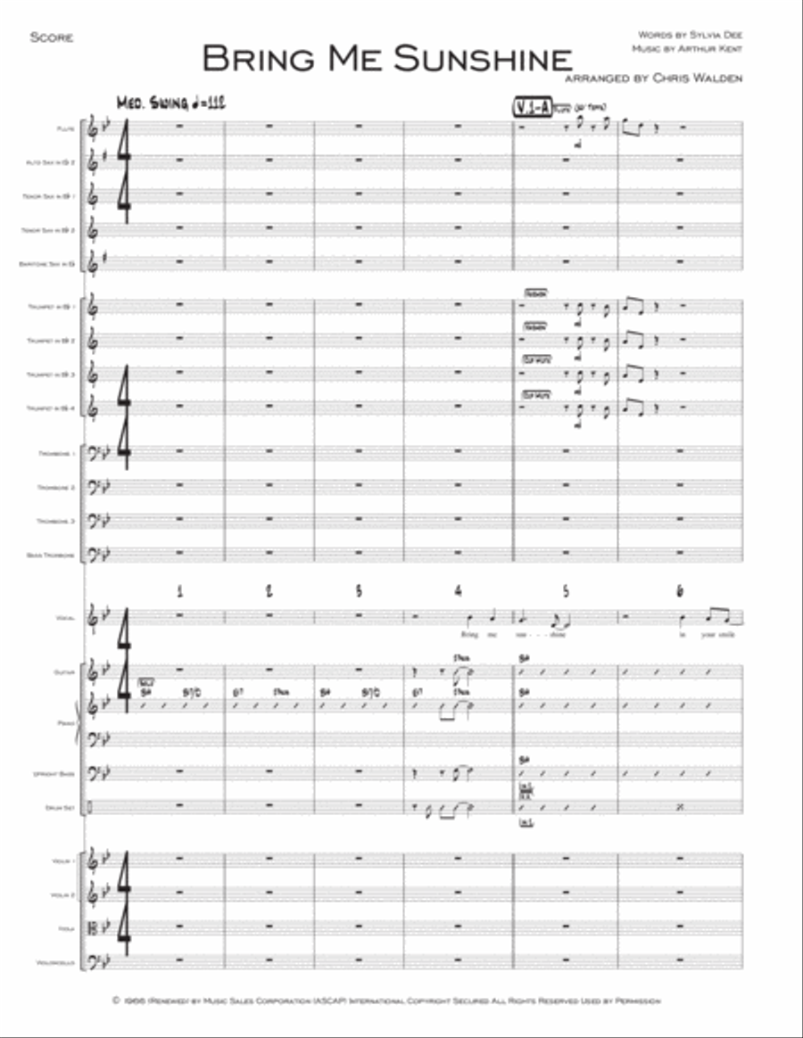 Bring Me Sunshine Jazz Ensemble scores gallery preview page 1