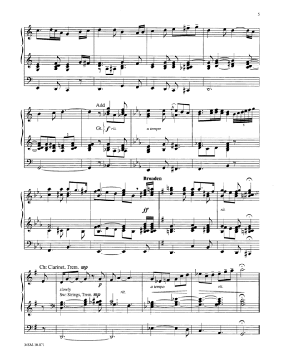 Three Gospel Favorites for Organ Organ Solo scores gallery preview page 3