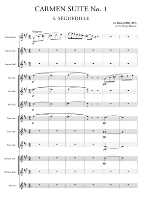 Book cover for Carmen Suite No. 1 (Part Two) for Saxophone Ensemble