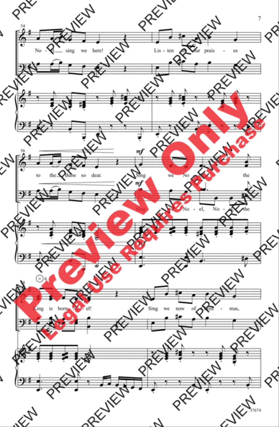 Festival of Carols Festival of Carols 4-Part scores gallery preview page 7