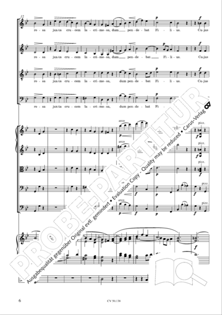 Stabat Mater in G minor 4-Part scores gallery preview page 7