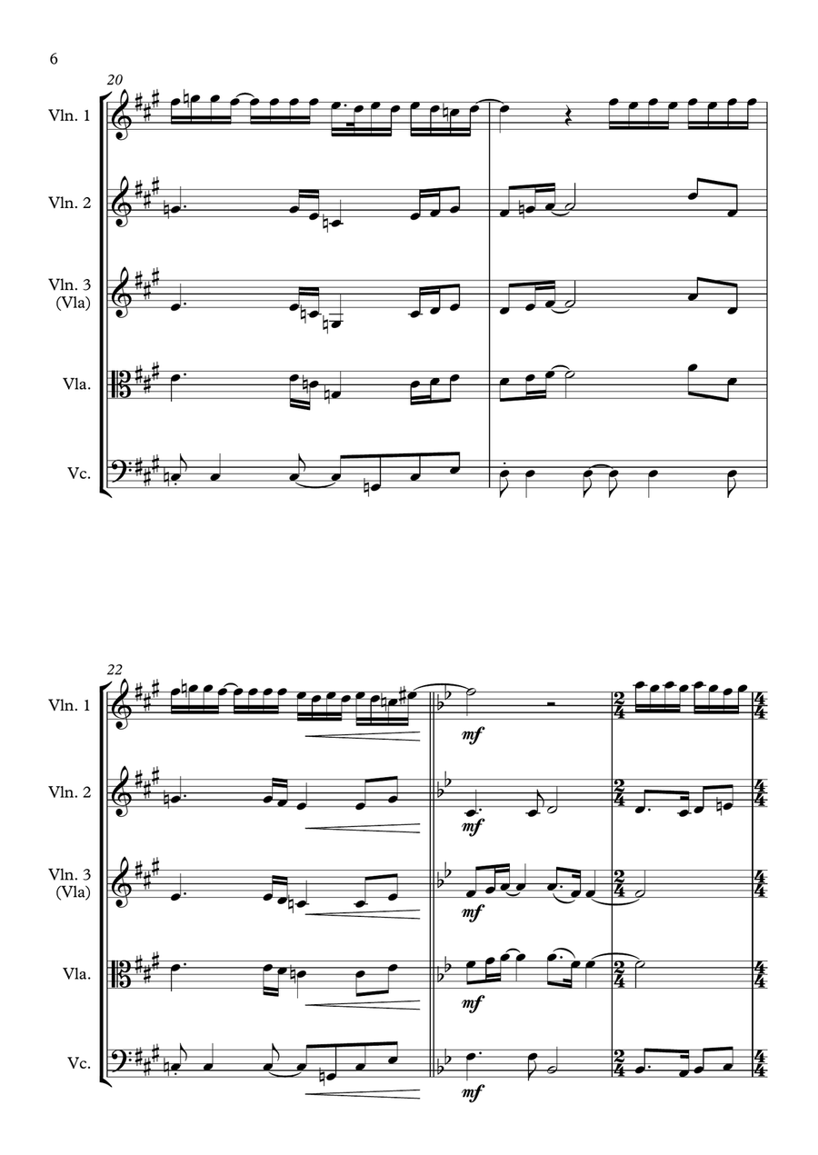 Total Eclipse Of The Heart String Quartet scores gallery preview page 6