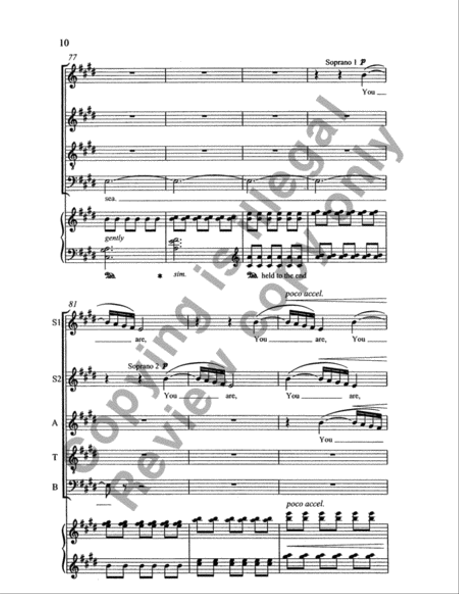 I Will Be Earth (Choral Score) SSATB scores gallery preview page 11