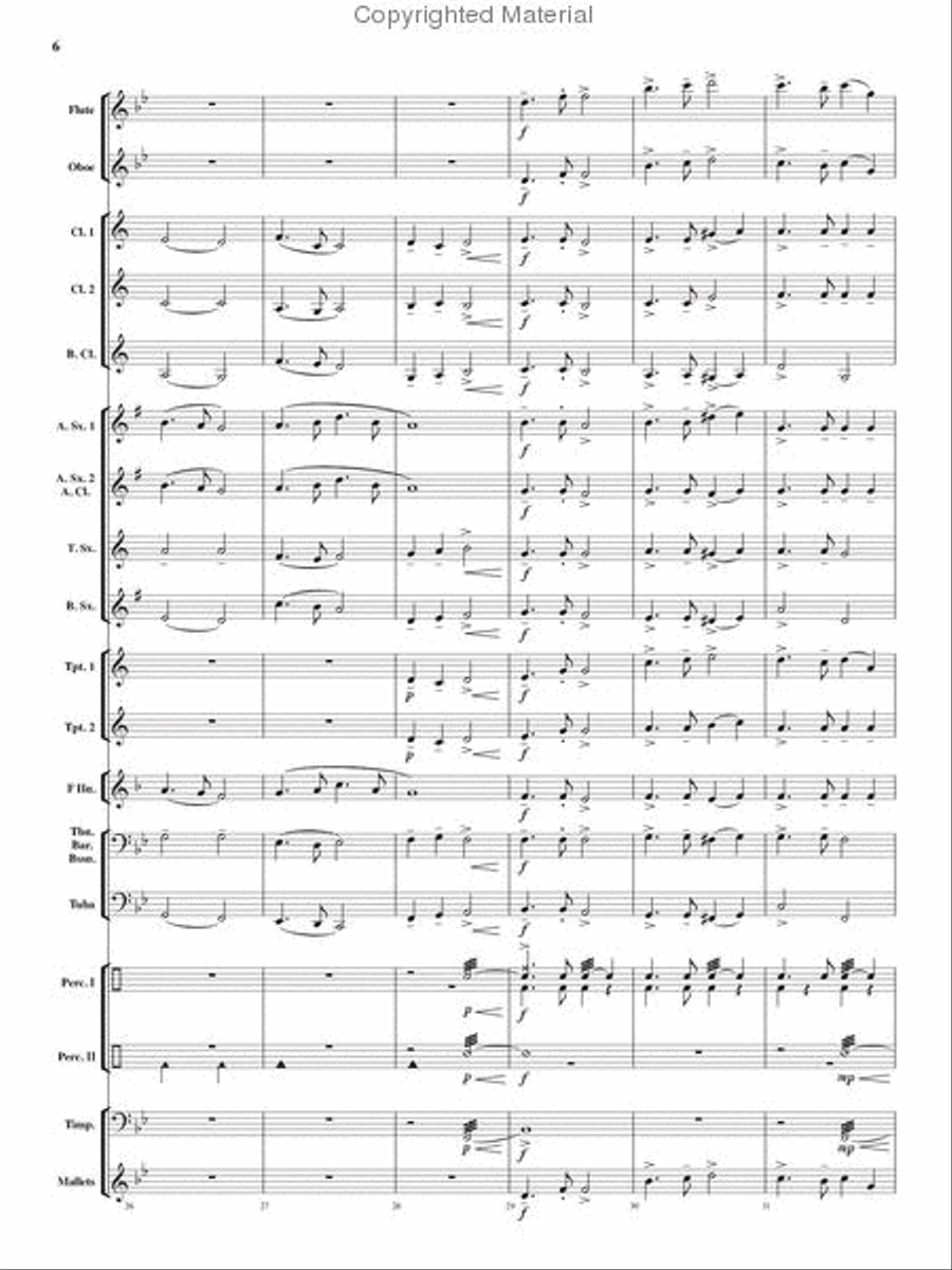 Fanfare for a New World Concert Band scores gallery preview page 6