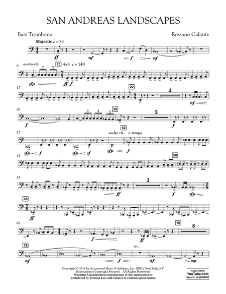 San Andreas Landscapes - Bass Trombone by Rossano Galante Bass Trombone - Digital Sheet Music