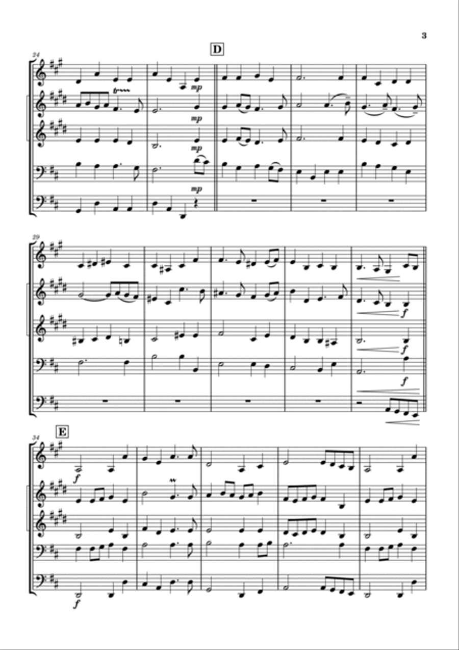 Prelude (from 'Te Deum') - EUROVISION SONG CONTEST THEME Brass Quintet scores gallery preview page 3