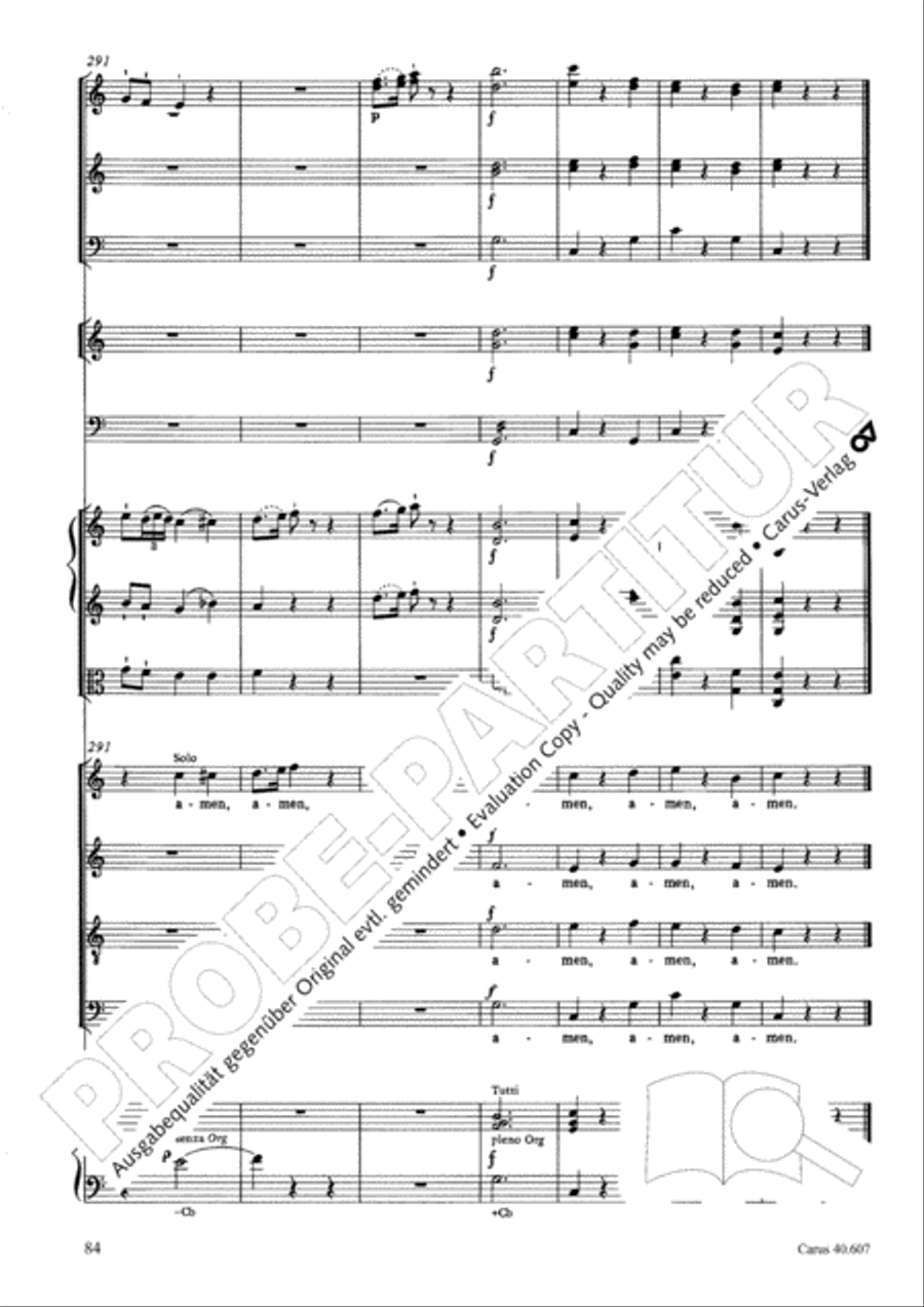 Mass in time of war (Missa in tempore belli) 4-Part scores gallery preview page 94