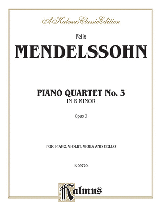 Book cover for Piano Quartets Op. 3