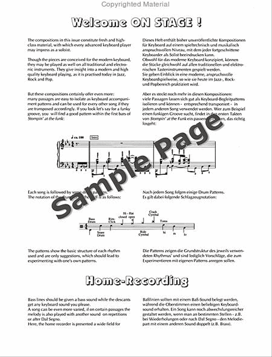 Keyboard On Stage Piano/cassette Piano scores gallery preview page 4
