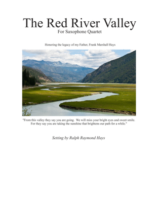 Book cover for The Red River Valley (for Saxophone Quartet SATB or AATB)