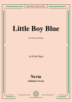Ethelbert Nevin-Little Boy Blue,in B flat Major,for Voice and Piano