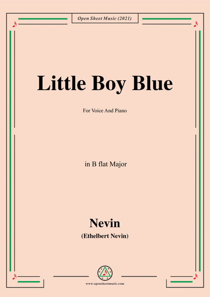 Ethelbert Nevin-Little Boy Blue,in B flat Major,for Voice and Piano image number null
