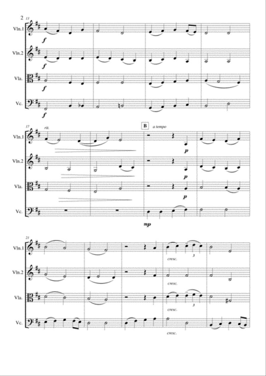 Dóchas linn Naomh Pádraig String Quartet scores gallery preview page 2