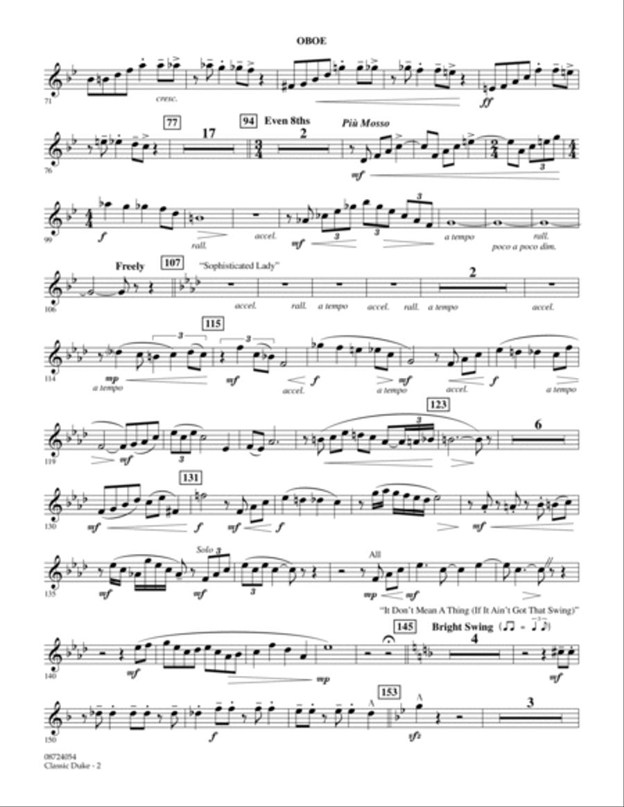 Classic Duke - Oboe Concert Band scores gallery preview page 2