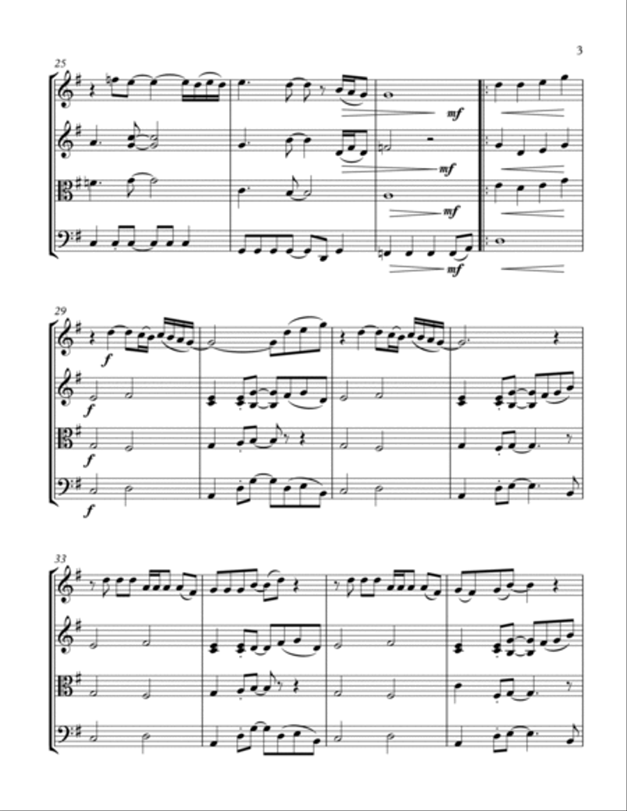 Seasons Of Love String Quartet scores gallery preview page 5