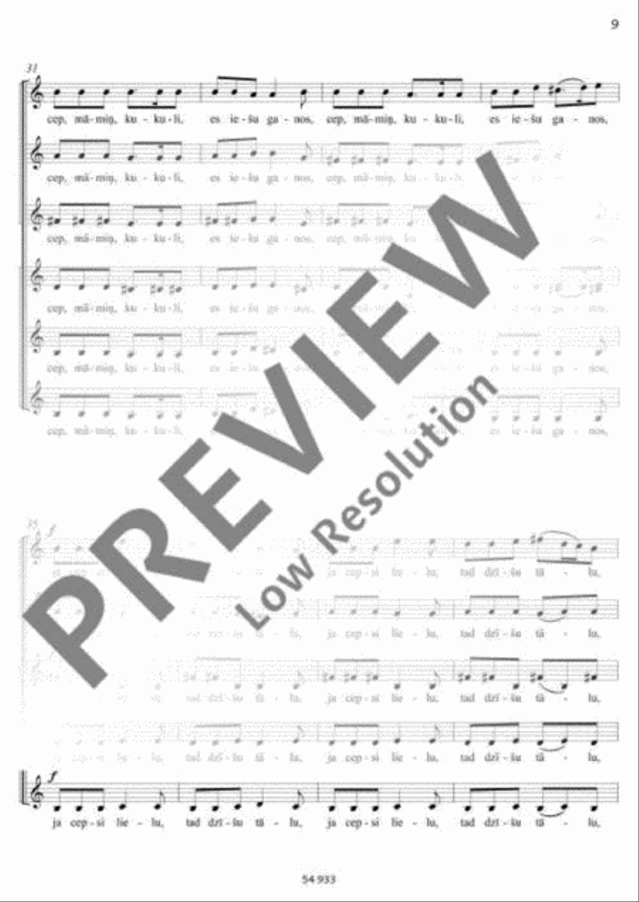 Ganu dziesma Women's Choir scores gallery preview page 10