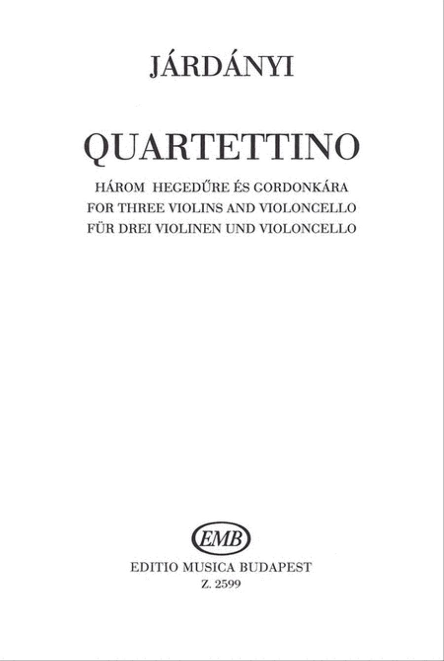 Quartettino für 3 Violinen und Violoncello String Quartet scores gallery preview page 1