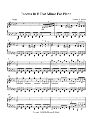 Book cover for Toccata In B Flat Minor For Piano
