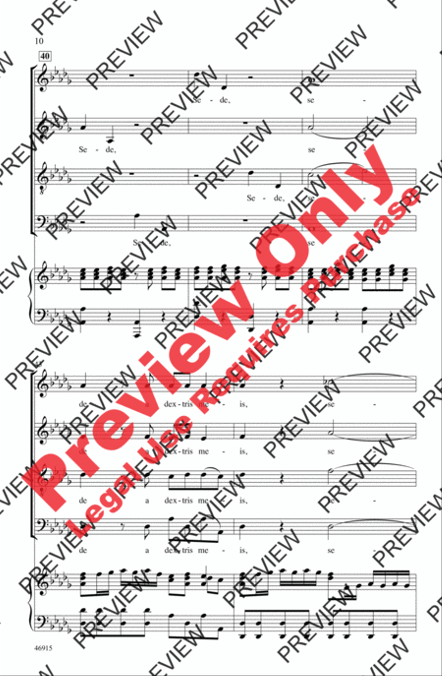 Dixit Dominus Dixit Dominus 4-Part scores gallery preview page 10
