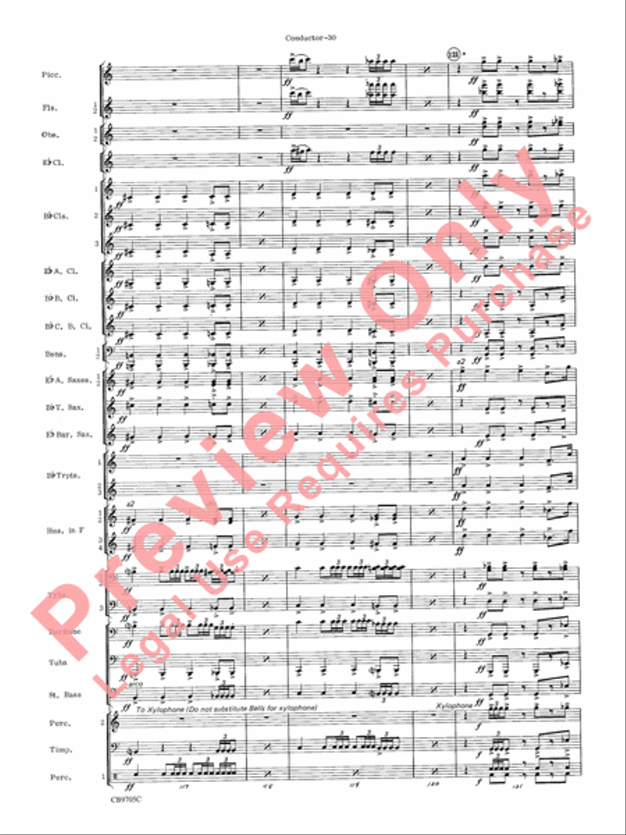 The Empire Strikes Back (Finale) Concert Band scores gallery preview page 33
