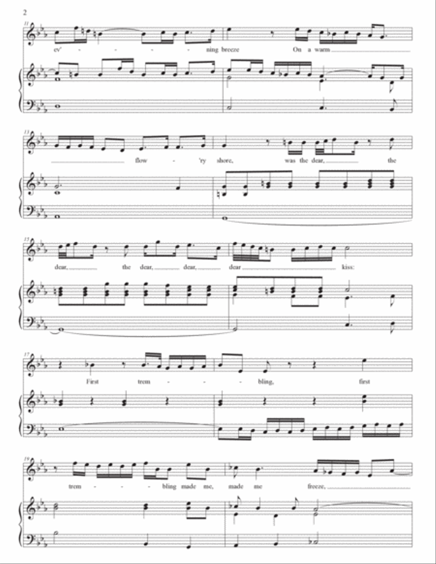 PURCELL: Sweeter than roses (transposed to C minor) Voice scores gallery preview page 3