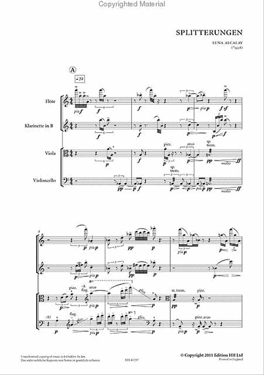 Splitterungen Clarinet scores gallery preview page 2