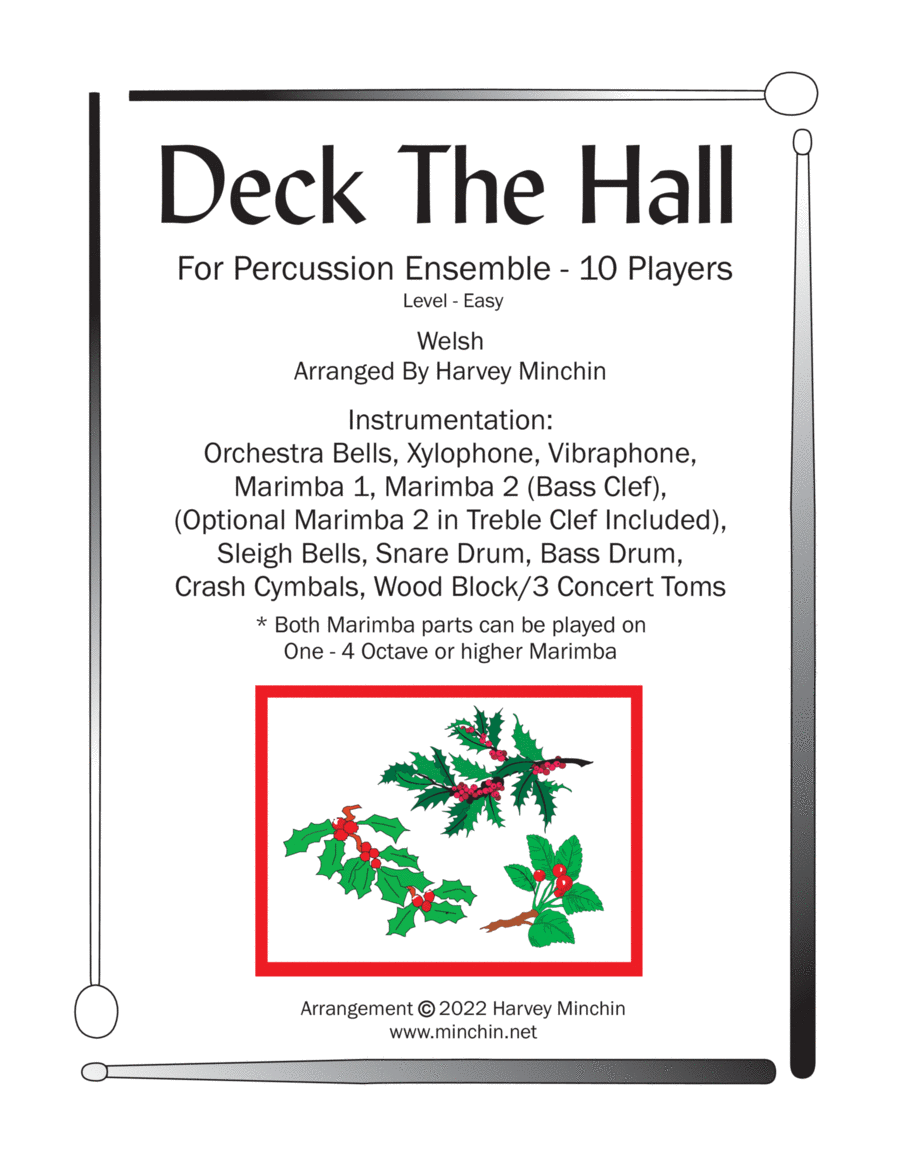 Deck The Hall for Percussion Ensemble image number null