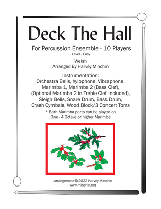 Deck The Hall for Percussion Ensemble