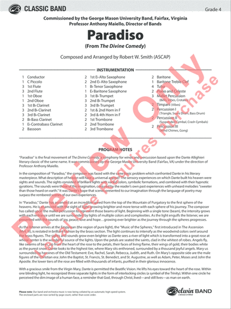 Paradiso Paradiso Concert Band scores gallery preview page 2