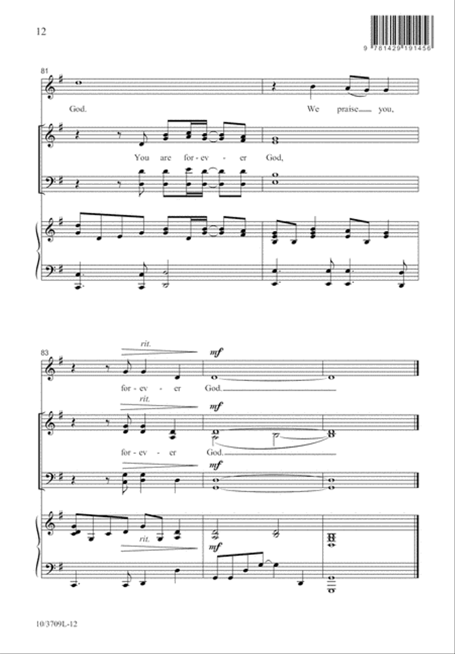 You Are Forever God You Are Forever God 4-Part scores gallery preview page 12