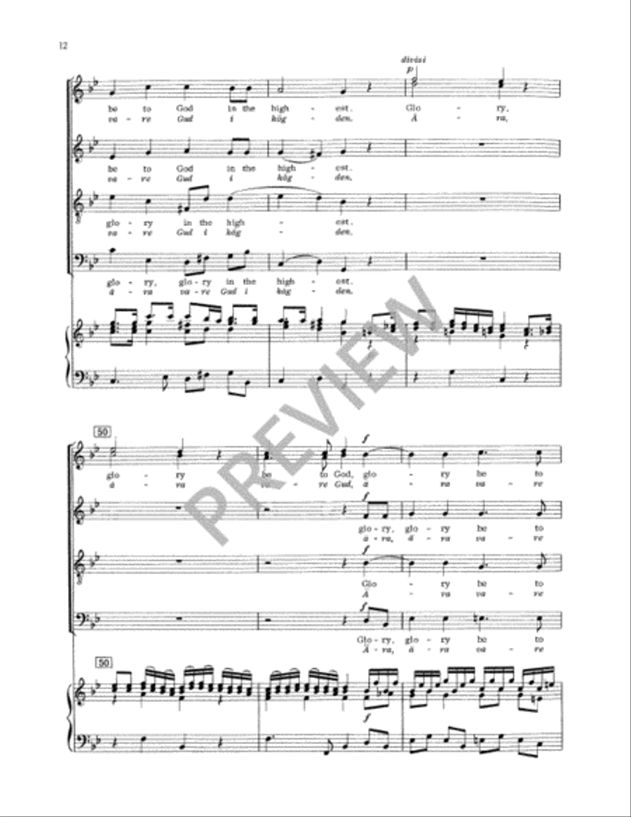 Svenska Messan (Swedish Mass) Vocal Score 4-Part scores gallery preview page 15