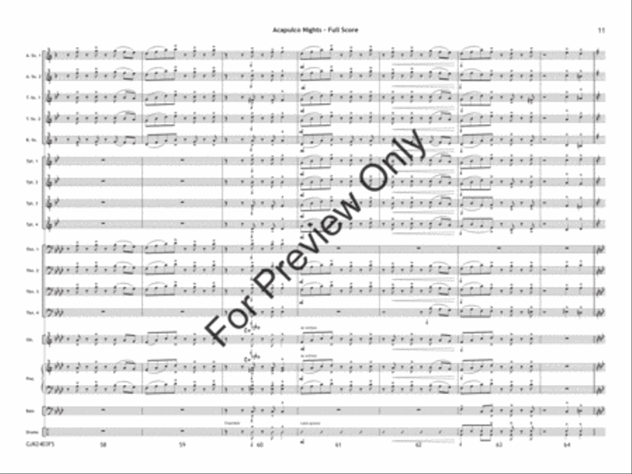 Acapulco Nights Acapulco Nights Jazz Ensemble scores gallery preview page 12