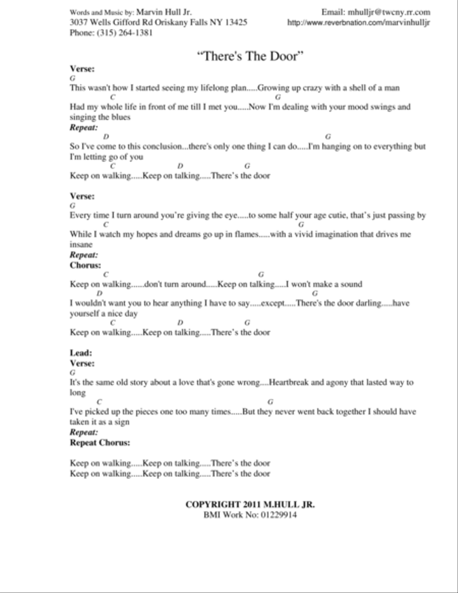 There's The Door There's The Door Guitar scores gallery preview page 1