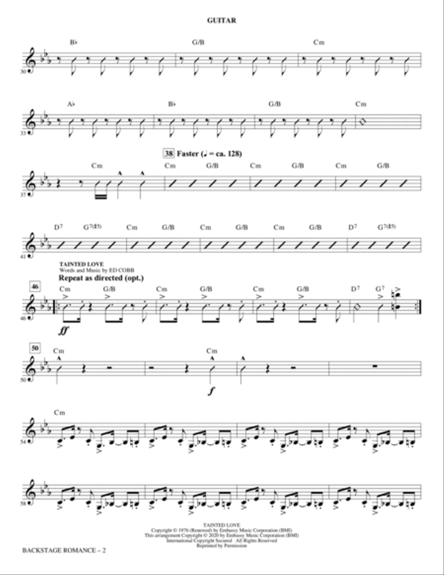 Backstage Romance (from Moulin Rouge! The Musical) - Guitar Choir scores gallery preview page 2