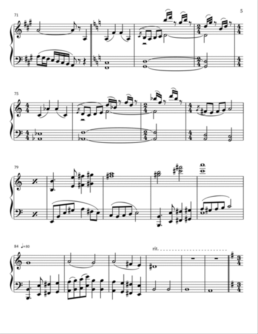 The Legend Of Sleepy Hollow Piano Solo scores gallery preview page 5