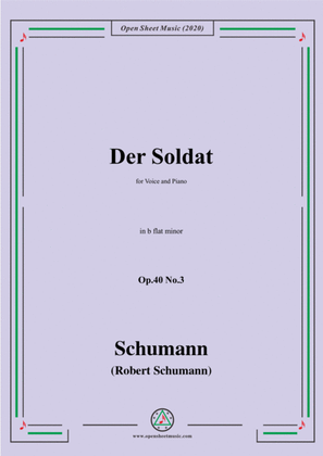 Book cover for Schumann-Der Soldat Op.40 No.3,in b flat minor