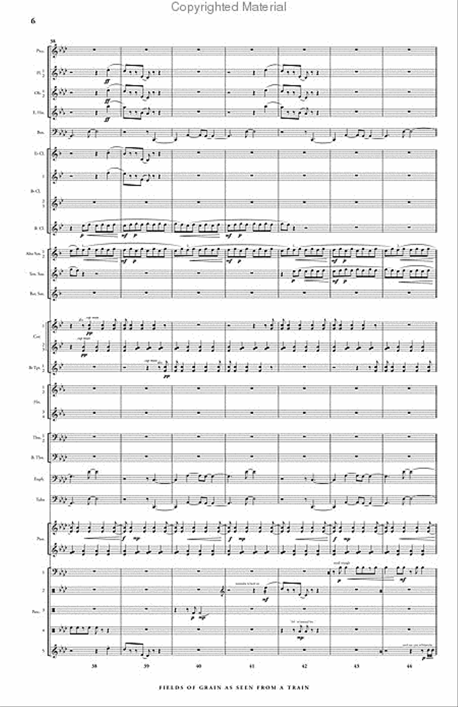 Fields of Grain as Seen from a Train Concert Band scores gallery preview page 7
