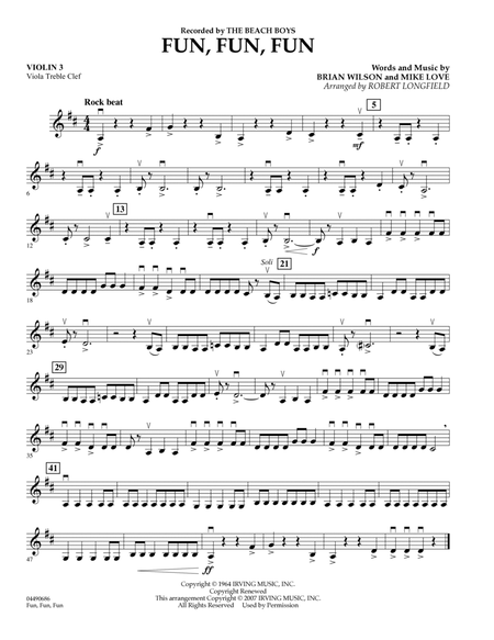 Fun, Fun, Fun - Violin 3 (Viola Treble Clef)