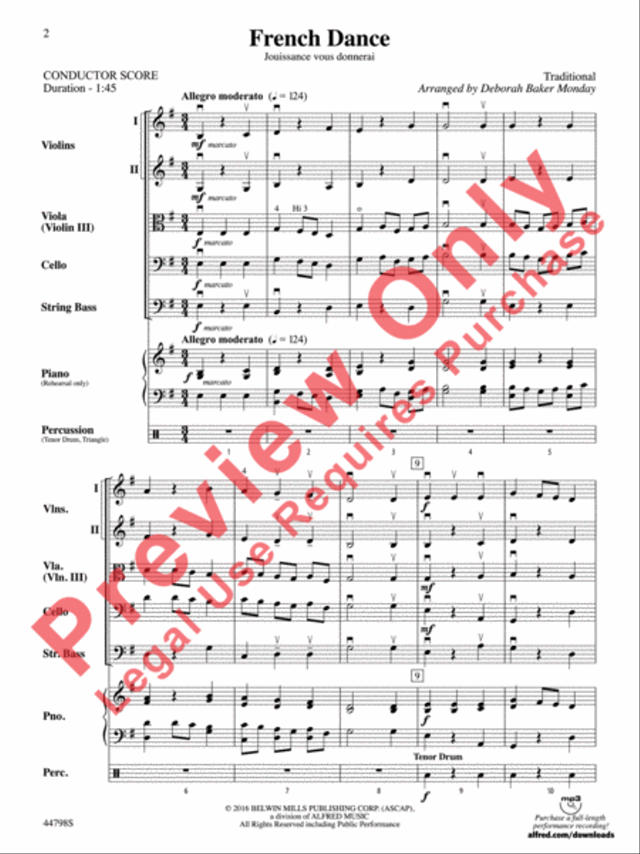French Dance French Dance String Orchestra scores gallery preview page 3