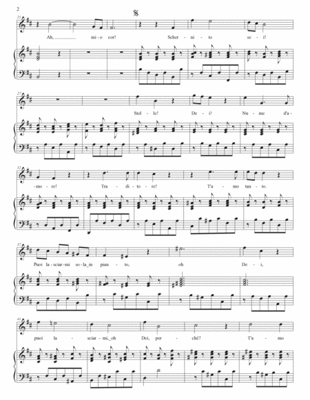 HANDEL: Ah, mio cor! (transposed to B minor)