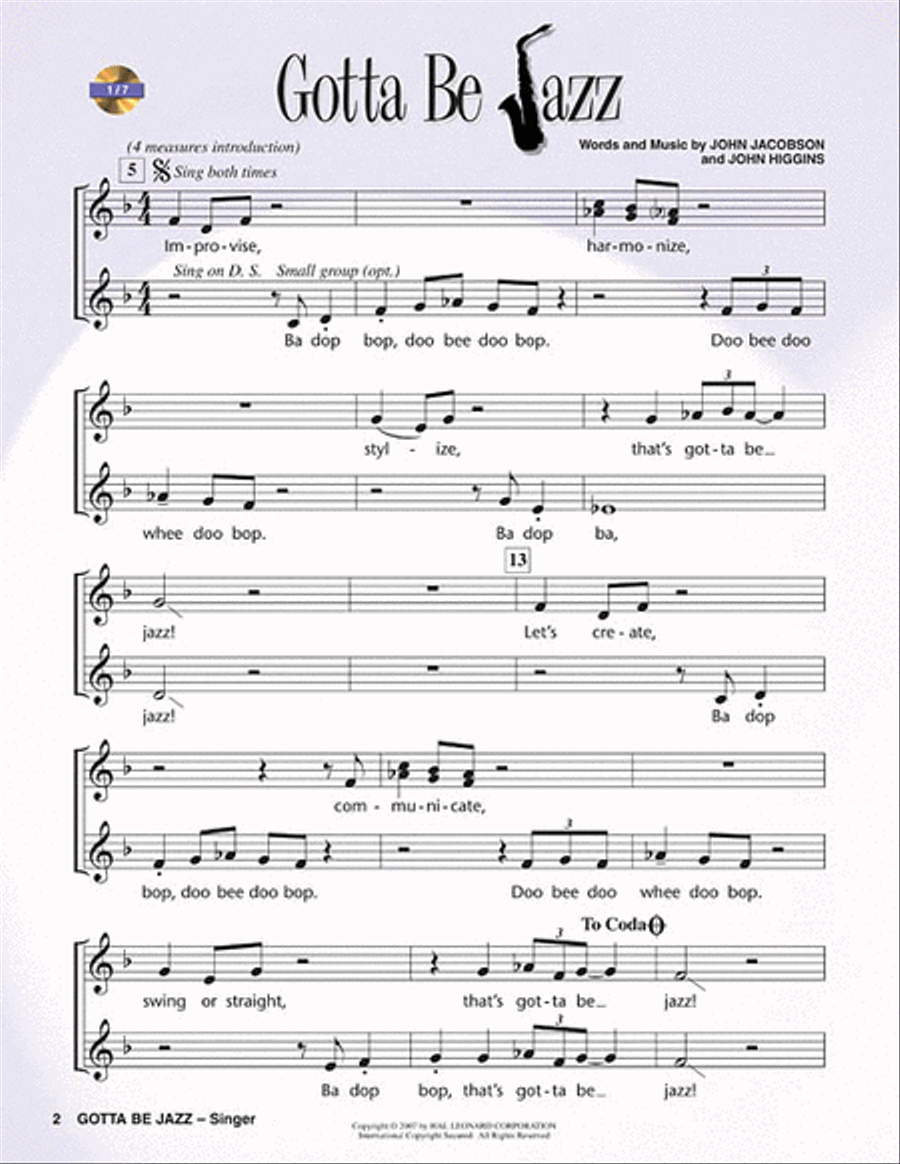 Gotta Be Jazz Choir scores gallery preview page 2