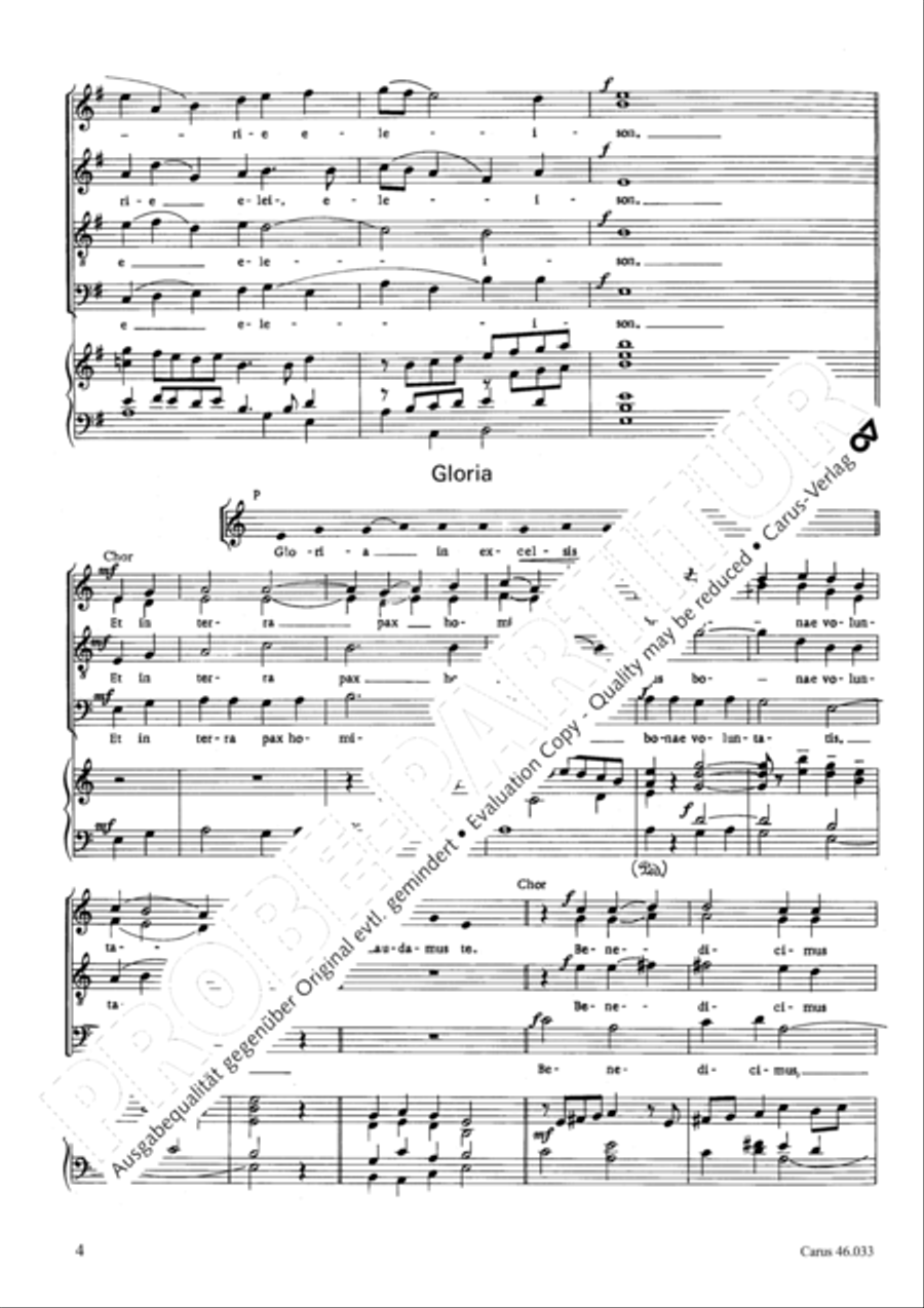 Missa Choralis zu GL 401-404 4-Part scores gallery preview page 5
